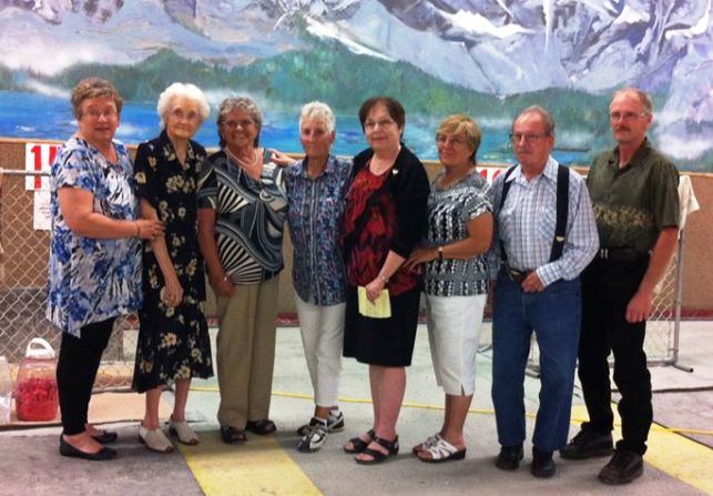 Hall of Fame members at the banquet.